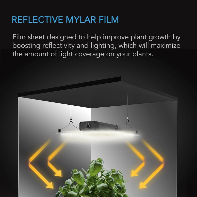 AC Infinity Mylar Film Roll 4' x 50', Reflective PET Foil Sheet, 2 mil Thick Tear-Resistant Cover Vapor Barrier for Greenhouses, Patio, Gardens, and DIY Grow Rooms - Image 2